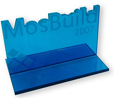 Фото Приз за лучший дизайн стенда на выставке Mosbuild 2007.