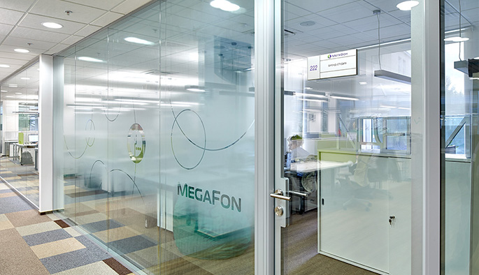 Фото Решения NAYADA использованы в центральном офисе ОАО «Мегафон»