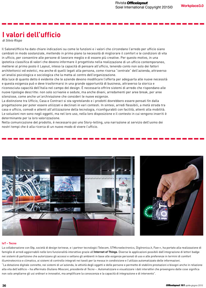 Французский журнал Officelayout подготовил обзор самых интересных новинок биеннале Workplace 3.0 с Миланской выставки