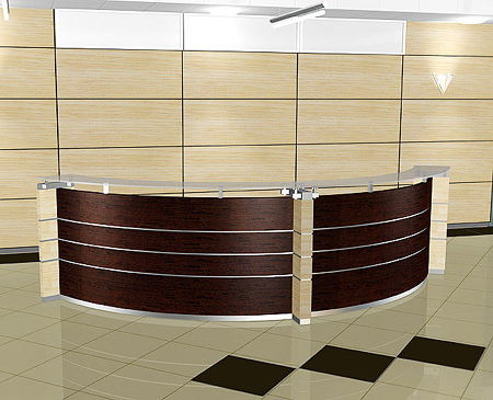 Фото Сочетание стеновых панелей NAYADA-Tempo и стоек NAYADA-Regina - идеальное решение для входных групп в офисах!