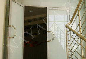 Двери в алюминиевой обвязке в проекте Виталюр, ОДО