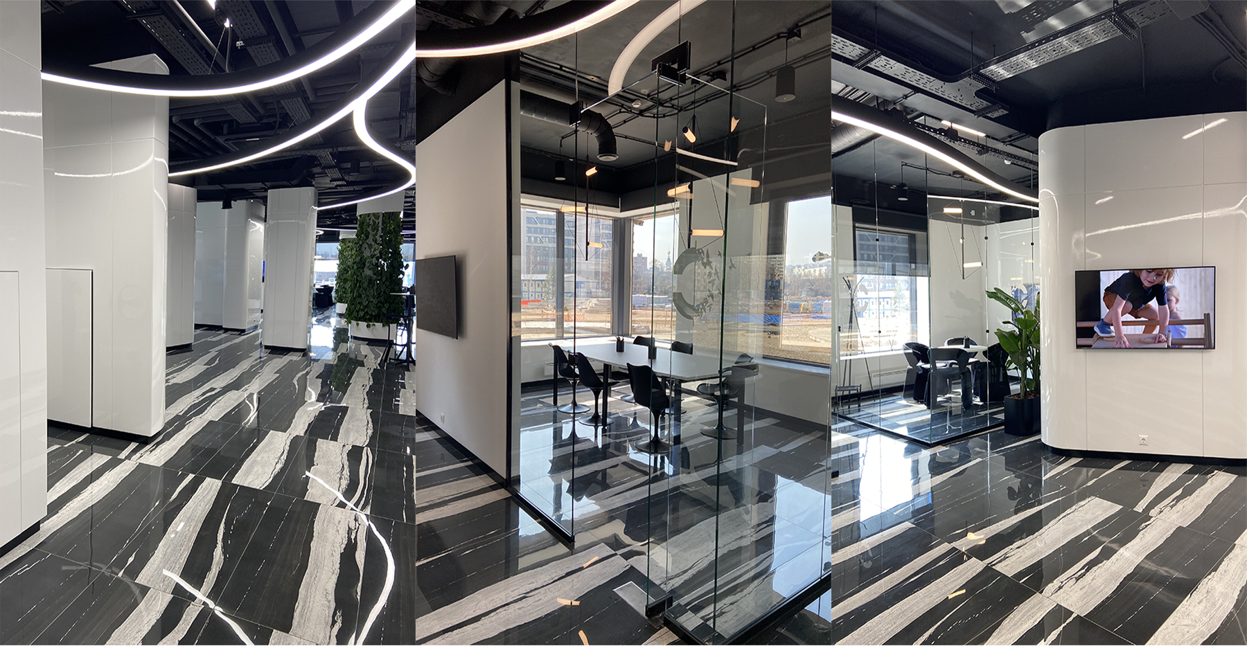 Фото проекта: Проект Nayada по установке цельностеклянных перегородок в ЖК «Символ». Изображение № 1