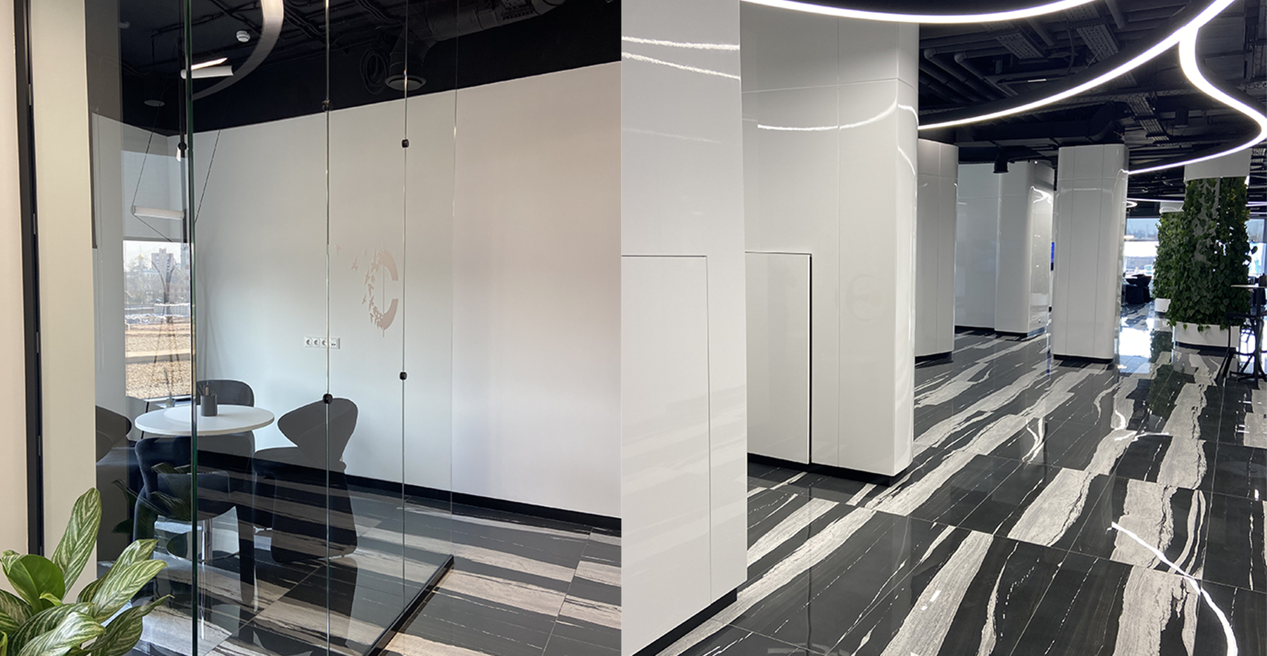 Фото проекта: Проект Nayada по установке цельностеклянных перегородок в ЖК «Символ». Изображение № 2