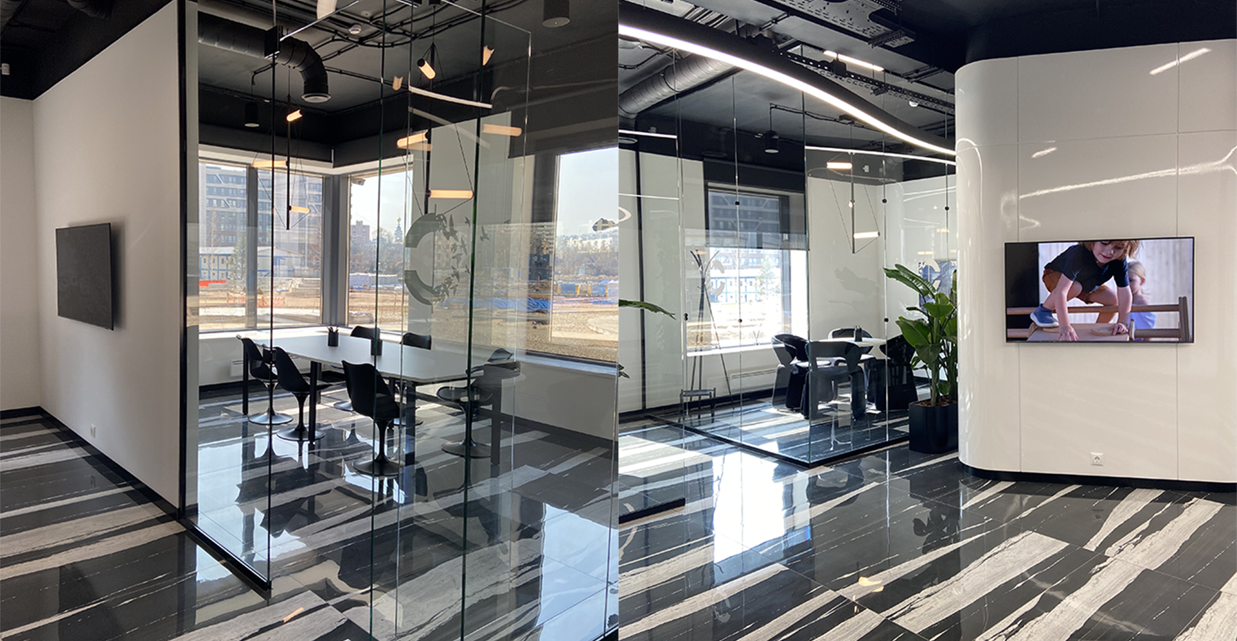 Фото проекта: Проект Nayada по установке цельностеклянных перегородок в ЖК «Символ». Изображение № 3